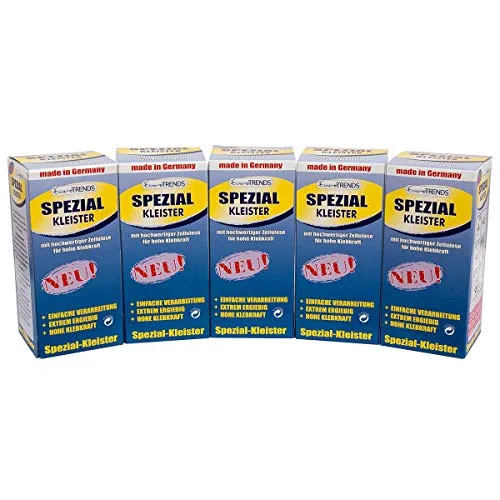 5x Spezial Kleister Tapetenkleister Papier Rauhfaser a 200g / 1 kg