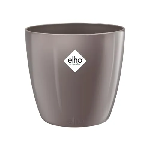 elho Brussels Diamond Rund 20 - Blumentopf für Innen - Ø 20.0 x H 18.6 cm - Grau/Oyster Pearl