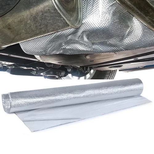 Auspuff Thermo Hitzeschutz Matte Alu Keramik selbstklebend 1,8mm 25cmx50cm 500°C