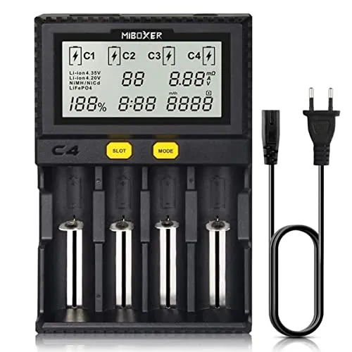 Universal Akku Ladegerät 18650 mit LCD-Display von COSOOS
