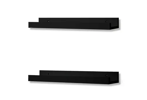 Coradoma Deko-Wandregal Wandregal 2er Set aus Holz für Bilder, Fotorahmen, Bücher 43x10cm, 2-tlg.