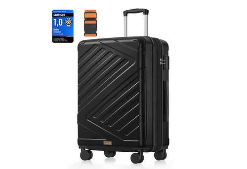 SONGMICS Hartschalenkoffer L mit TSA-Schloss, 65 cm, schwarz