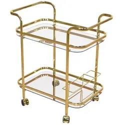 Eleganter Servierwagen in Messingfarben von MID.YOU