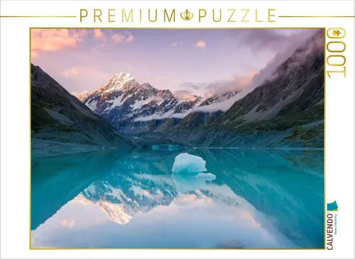 CALVENDO Puzzle Berg Cook im Gletschersee - 1000 Teile - Erlebe die beeindruckende Landschaft Neuseelands mit diesem 1000 Teile Foto-Puzzle. Ideal für entspannte Stunden und fördert die Konzentration beim Zusammensetzen.