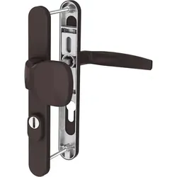 Aluminium Schmalrahmengarnitur Langschild Wechselgarnitur 92mm Pz Lochung Braun Knopf/drücker 87-102mm Ja