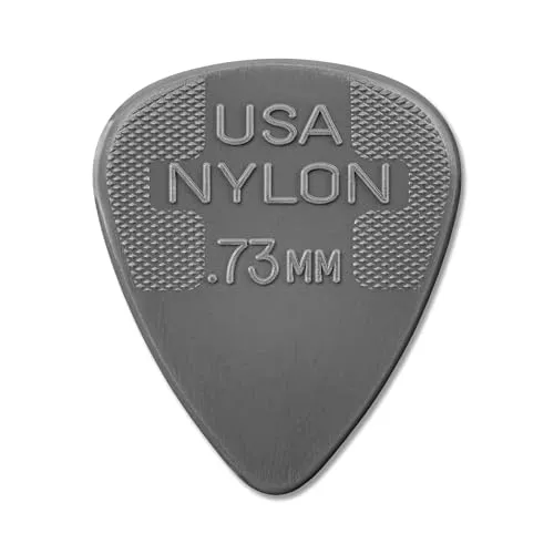 Dunlop Plectrums Nylon Standard 0,73 - Set mit 72 Stück - Plektren, langlebig und flexibel, ideal für Musiker, die Wert auf Präzision und Komfort legen.
