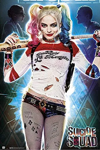 Suicide Squad Harley Quinn Daddys Lil Monster-Poster,
