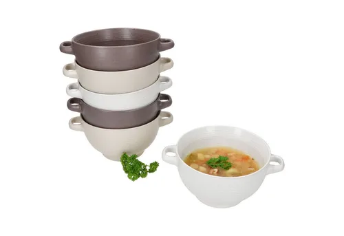 MamboCat Suppenteller 6x Sandy mit Henkeln von MamboCat