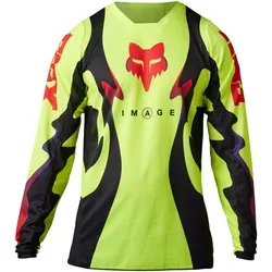 FOX 180 Kozmik Motocross Jersey, gelb, Größe XL für Männer - Motocross-Jerseys mit feuchtigkeitsableitendem Gewebe und Mesh-Lüftungspanels für optimale Atmungsaktivität und Komfort beim Fahren.