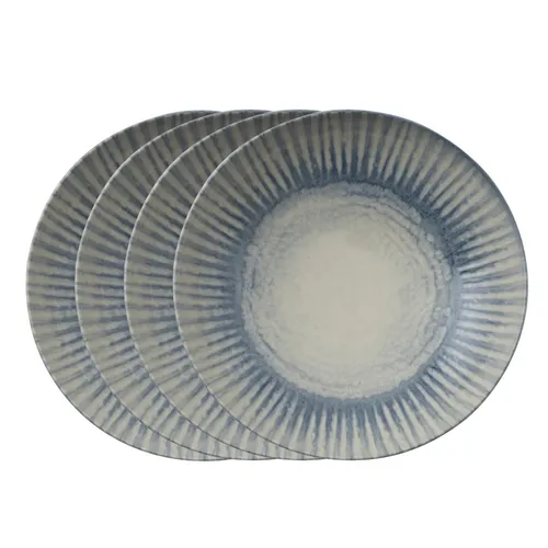 Arthur Krupp Sunlight Blue Pizzateller-Set 4-tlg. - Steinzeug Pizzateller-Set in elegantem Sunlight Blue, ideal für gesellige Abende und ein stilvolles Dinner.