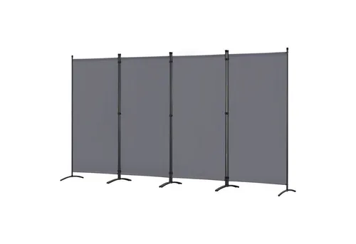 Angel Living Paravent 4-teiliger Paravent Raumteiler, 324x180cm (4 St), Trennwand Balkon Sichtschutz aus Stahl und Polyester