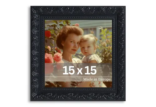 Victor (Zenith) Bilderrahmen Rubens, Bilderrahmen 15x15 cm Schwarz, Bilderrahmen Barock, Antik