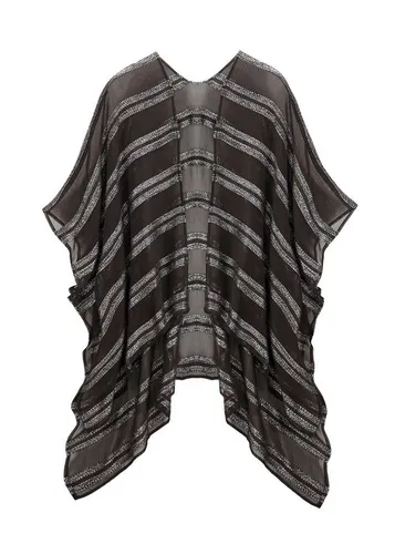 LASCANA Pareo Modetuch mit Glitzerdetails in grau von LASCANA