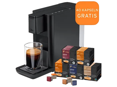 Produktbild TCHIBO Qbo ICONIC Kapselmaschine mit 40 Kapseln