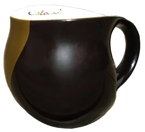 Colani Kaffeetasse Arrow schwarz-gold 260ml - Thermobehälter aus edlem Porzellan mit modernem Design, spülmaschinenfest und im Geschenkkarton – ein ideales Geschenk für Designliebhaber!