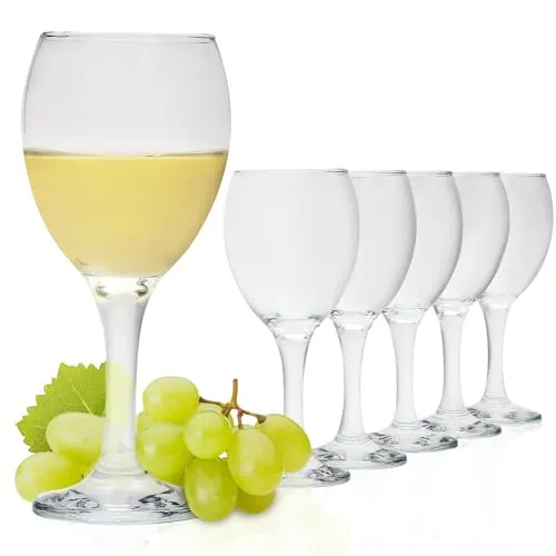 KOTARBAU® 6er Set Weißweingläser 245 ml Weingläser Weißweingläser Wine Glass modern Gläser Rotweingläser Gläser moderne Weingläser Trinkgläser 6 St.