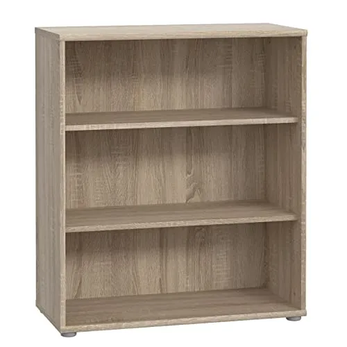 Newroom Regal Sonoma Eiche Bücherregal Modern - 73,7x85,5x34,8 cm (BxHxT) - Standregal Schrank - [Albus.Seventeen] Büro Arbeitszimmer Wohnzimmer
