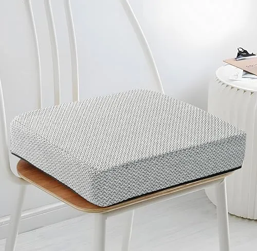 Schwar Textilien ® | Orthopädische Sitzerhöhung | Grobgewebt | 40x40x10 cm | Hellgrau