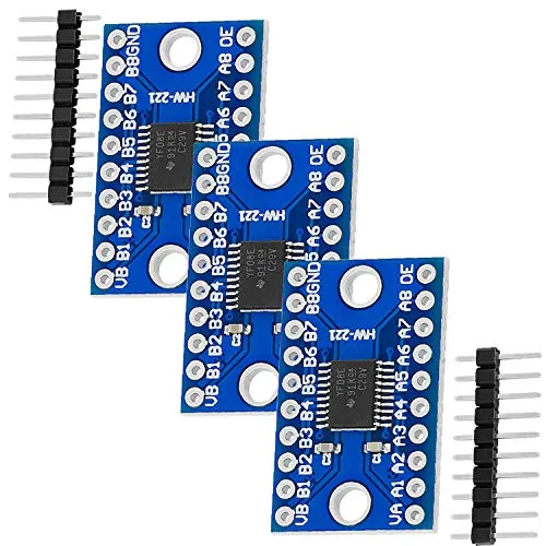 AZDelivery 3 x Logic Level Converter kompatibel mit TXS0108E 8 Kanal kompatibel mit Arduino und Raspberry Pi inklusive E-Book!