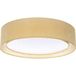 Moderne Deckenlampe Gelb D: 60 cm rund E27 2-flammig - Hochwertige Deckenlampe mit zwei E27-Fassungen für individuelle Lichtgestaltung. Der elegante Stoffschirm sorgt für ein gemütliches Ambiente in jedem Raum.