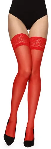 Merry Style Halterlose Strümpfe Damen Feinstrümpfe 15 DEN MSSS005