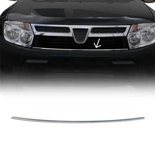 OMAC Zier- / Schutzleiste Kühlergitter 2021083 für DACIA DUSTER - Front- & Kühlergrills, selbstklebend und langlebig aus Edelstahl, ideal für den Schutz und die Aufwertung Ihres Kühlergitters.