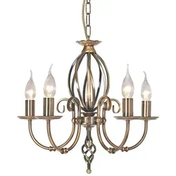 Elstead Lighting Kronleuchter Artisan 5xE14 in gold von Elstead Lighting