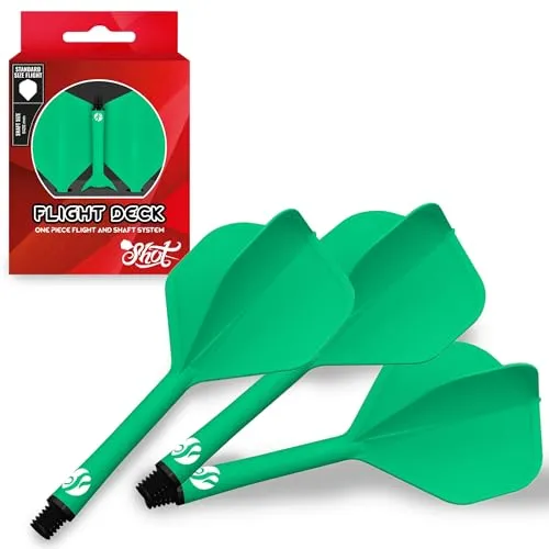 Shot! Flight Deck System Green NO2 - Dart Flights Medium