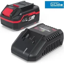 GÜDE Starterset System E³ Ladegerät + 18V E³ Akku 4.0 Ah LGAP 18-3040 P