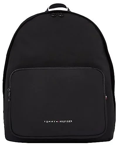Tommy Hilfiger Herren Rucksack Skyline Laptop, Schwarz in schwarz von Tommy Hilfiger