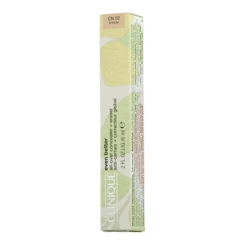 Clinique Even Better All-Over Concealer + Eraser (24560191) - Make-up mit lichtreflektierenden Pigmenten für einen makellosen Teint und nachhaltigen Komfort den ganzen Tag.