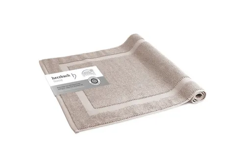 Herzbach Home Badematte Spa 50x80 cm, Baumwolle, Rechteckig, 1000g/m², Premium-Qualität, 100% Baumwolle, mit Bordüre