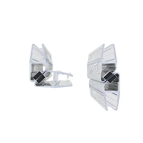 WITEN&NOCK Magnetduschdichtung für Duschtüren 90 Grad / 180 Grad (1 Set) Länge 100 cm Magnetdichtung Ersatzdichtung für Glasstärke 5 mm 6 mm