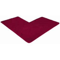 WohnDirect Eckbadematte Beere, 100x100 cm - Badteppich mit rutschhemmender Latexbeschichtung für mehr Sicherheit. Kuschelig weich aus Hochflor Polyester Mikrofaser, ideal für ein warmes Badgefühl.