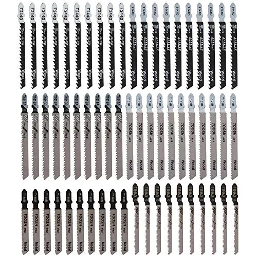 Stück Stichsägeblätter Set Gerade und Schnelle Schnitte für Holz Kunststoff- und Metallschneiden Passend für Bosch Dewalt Hitachi Festool Milwaukee 60