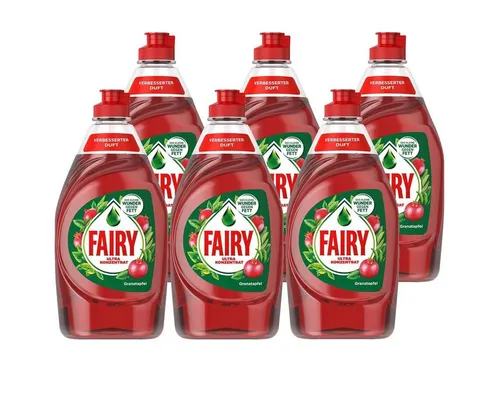 Fairy Fairy Spülmittel Ultra Konzentrat Granatapfel 450ml - Gegen Fett (6er Geschirrspülmittel