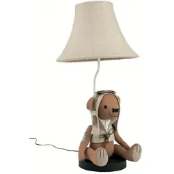 Happy Lamps LED Tischleuchte Charles der Bär - Kinderlampe mit integriertem LED, einzigartiges Tiermotiv in beige/braun, energieeffizient und ideal für eine gemütliche Atmosphäre im Kinderzimmer.