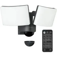 Oktaplex Cali Dos LED Außenstrahler mit Bewegungsmelder und Fernbedienung IP65 Warmweiß mit Master Funktion Anthrazit