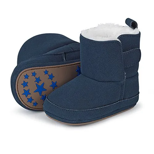 Sterntaler Baby-Schuhe Winterschuhe Jungen Stiefel mit rutschfester Sohle - Lauflernschuhe für Jungen, gefüttert und mit Klettverschluss für einfaches An- und Ausziehen, ideal für kalte Tage.