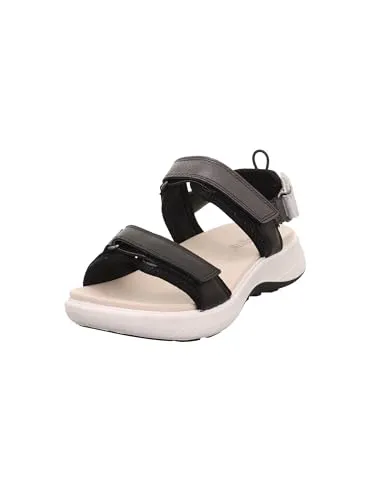 Legero Damen SIRIS 2.0 Sportsandale, Schwarz 0100, 41 EU - Wanderschuhe für Damen mit atmungsaktivem Textilfutter und anatomischem Fußbett für optimalen Komfort beim Wandern und Reisen.