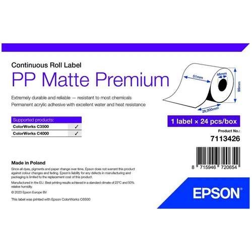 Epson PP MATTE LABEL PREM CONTINUOUS