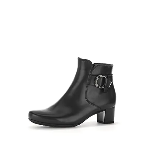 Gabor Damen Ankle Boots, Frauen Stiefeletten,Moderate Mehrweite (G),Booties,halbstiefel,Kurzstiefel,schwarz (Mel.),37.5 EU / 4.5 UK