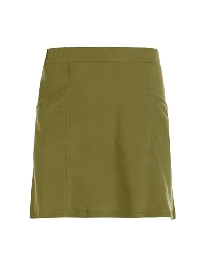 Vishes Damen-Minirock in Olive I Größe 3XL (44) I Bequem & modisch für Alltag & Freizeit I Handgefertigt aus 100% Baumwolle I Für warme & kalte Monate I Nachhaltige Alternative Bekleidung