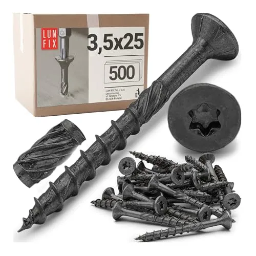 Selbstschneidende Schrauben Ø 3,5x25 mm 500 Stk. Senkkopf T10
