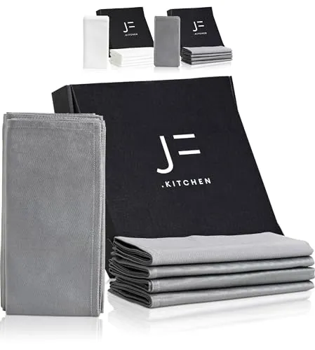 JF.kitchen Stoffservietten 40x40cm - Nachhaltig und langlebig - Kategorie: Servietten. Diese hochwertigen Baumwollservietten sind die umweltfreundliche Alternative zu Papierservietten und halten bis 60ºC für eine einfache Pflege.