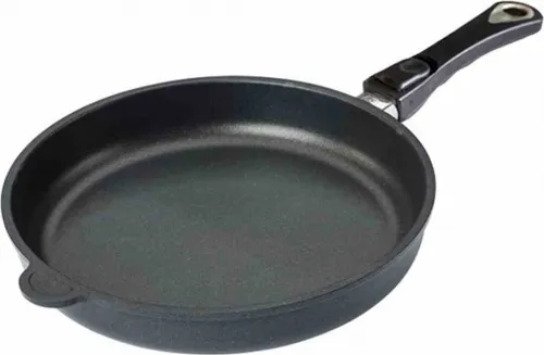 AMT Bratpfanne Ø28cm - Induktion und backofengeeignet - Hochwertige Stielpfanne Ø28cm, geeignet für alle Herdarten inklusive Induktion. Leicht zu reinigen und hitzebeständig bis 240°C – ideal für vielseitige Kochabenteuer!
