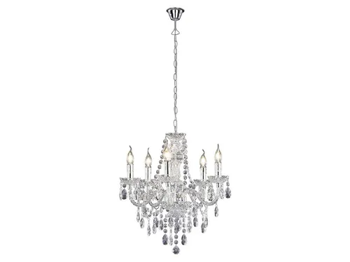 Reality Leuchten LED Kronleuchter mit Dimmfunktion, 5-flammig, Ø 52cm - Eleganter LED Kronleuchter mit 5 E14 Fassungen und austauschbaren Leuchtmitteln. Ideal für stilvolle Beleuchtung in großen Räumen. Dimmbar in 3 Stufen für individuelle Lichtstimmungen.