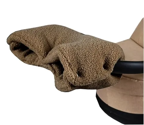 BabyLux Bouclé Handwärmer – Warmer Kinderwagen/Buggy Handmuff für Winterspaziergänge – Weich, Winddicht, Waschbar, Universalgröße