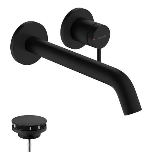 hansgrohe Tecturis S Waschtischarmatur 73351670 - Moderne Unterputzarmatur für Wandmontage, mit einstellbarer Temperaturbegrenzung und ideal für Durchlauferhitzer, passt perfekt in jedes Badezimmer.