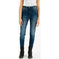 Rokker Rokkertech High Waist Damen Motorradjeans, blau, Größe 26 - Hochabriebfeste Motorradjeans aus ultra-Stretch-Denim für optimalen Tragekomfort und Sicherheit. Mit modernem High Waist Schnitt und schmalem Beinabschluss ideal für stilbewusste Fahrerinnen.